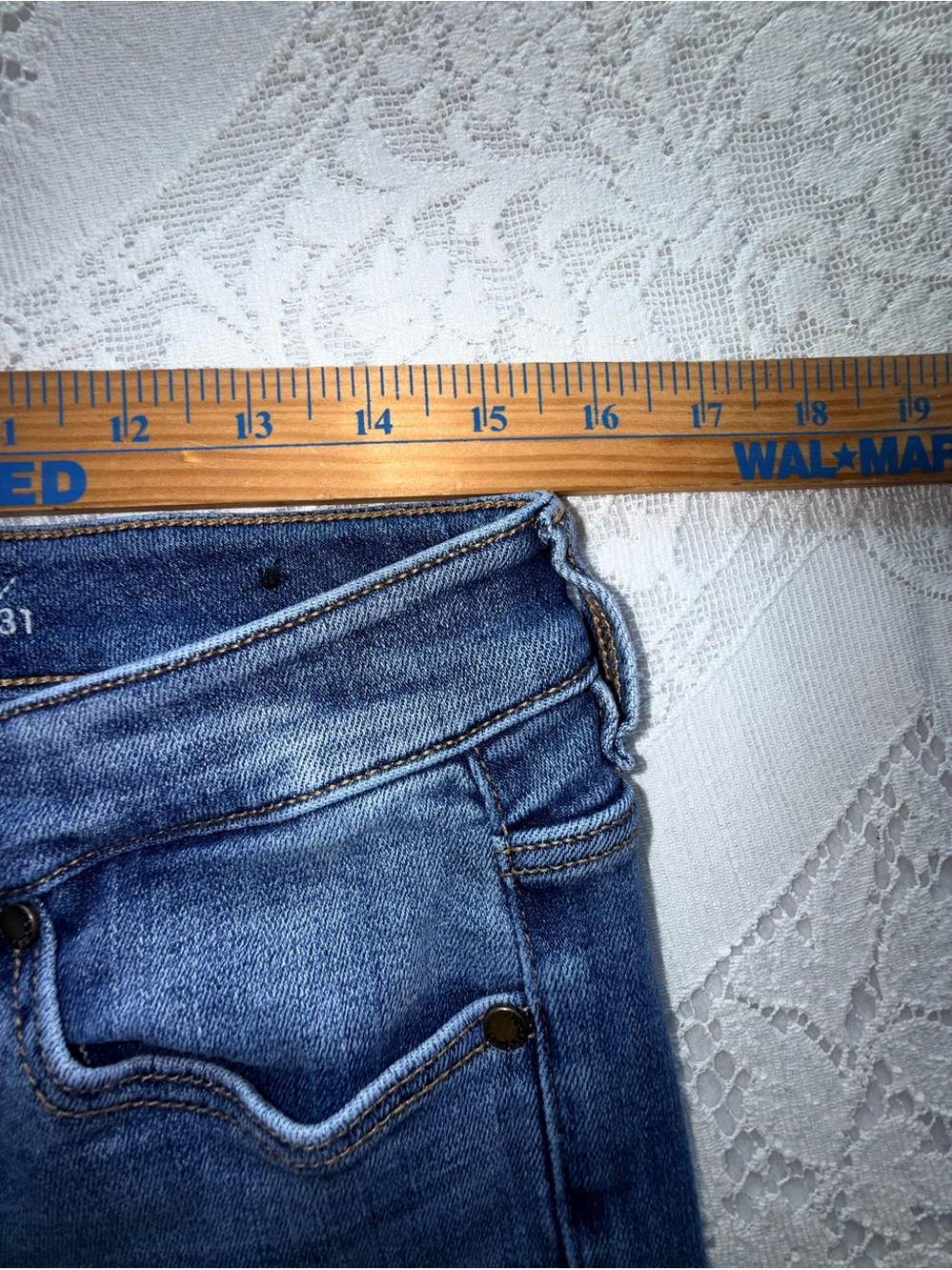 Liverpool woman’s high-rise Wide-Leg raw hem cropped Jeans in Dark‎ Blue 12/31 - Picture 9 of 16